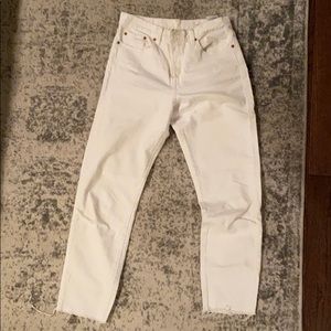 Levi Wedgie Fit White Jeans